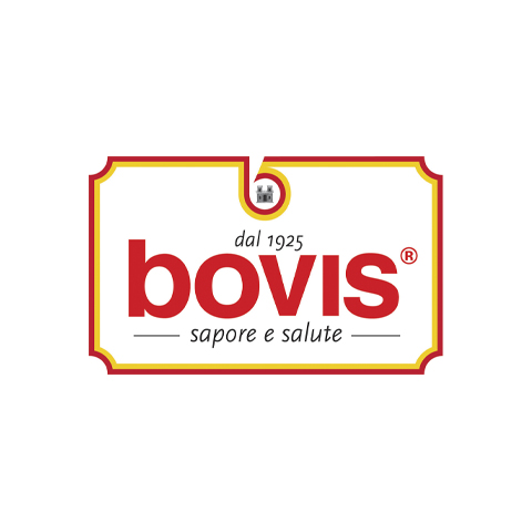 Logotip de productes Bovis, sapore e salute, distribuidos por Jacorba en la provincia de Barcelona.